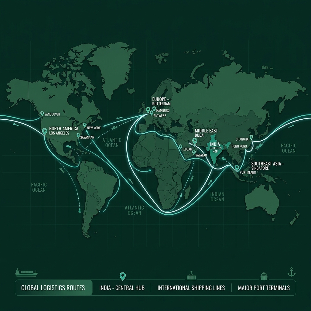 Global Export Logistics Map